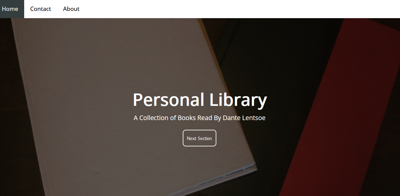 Image of personal library project