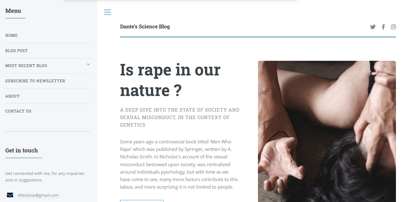 Dantes Science Blog Picture